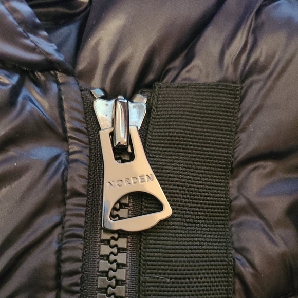 Norden Vegan Black Puffer Parka Coat Jacket Size‎ Small - Picture 8 of 12